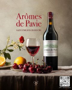 Les Aromes de Pavie Saint-Emilion Grand Cru ปี 2017 (แสตมป์ไทย)