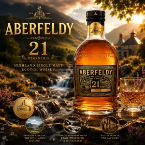 ABERFELDY 21 YEARS OLD SINGLE MALT SCOTCH WHISKY 700ML