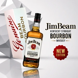 JIM BEAM KENTUCKY STRAIGHT BOURBON WHISKEY 1L | Kentucky Bourbon Whiskey