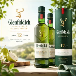GLENFIDDICH 12 YEARS OLD SINGLE MALT SCOTCH WHISKY | Speyside, Scotland